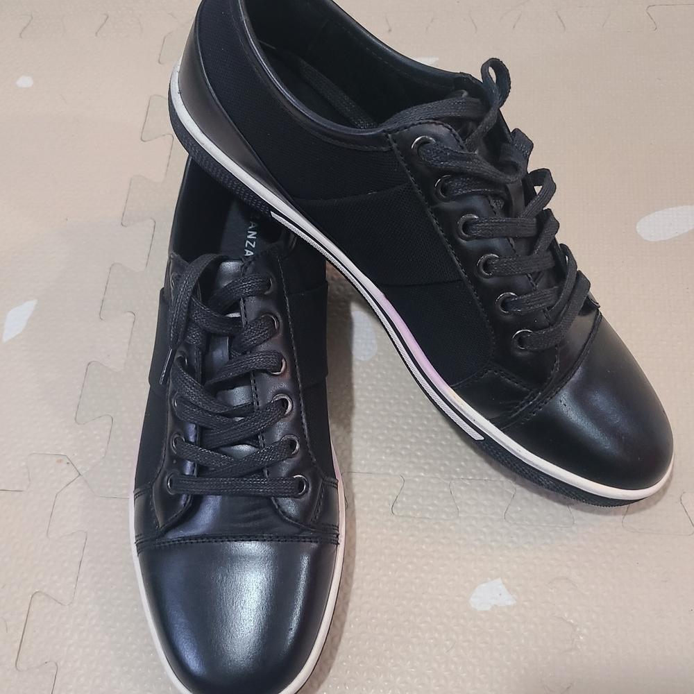 Black Leather Sneakers